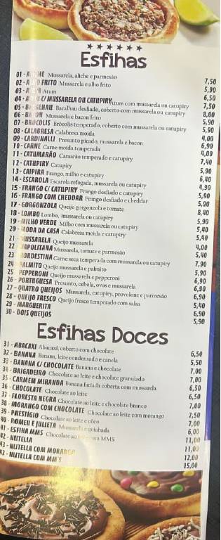 Pizzaria Cardinalli cardápio