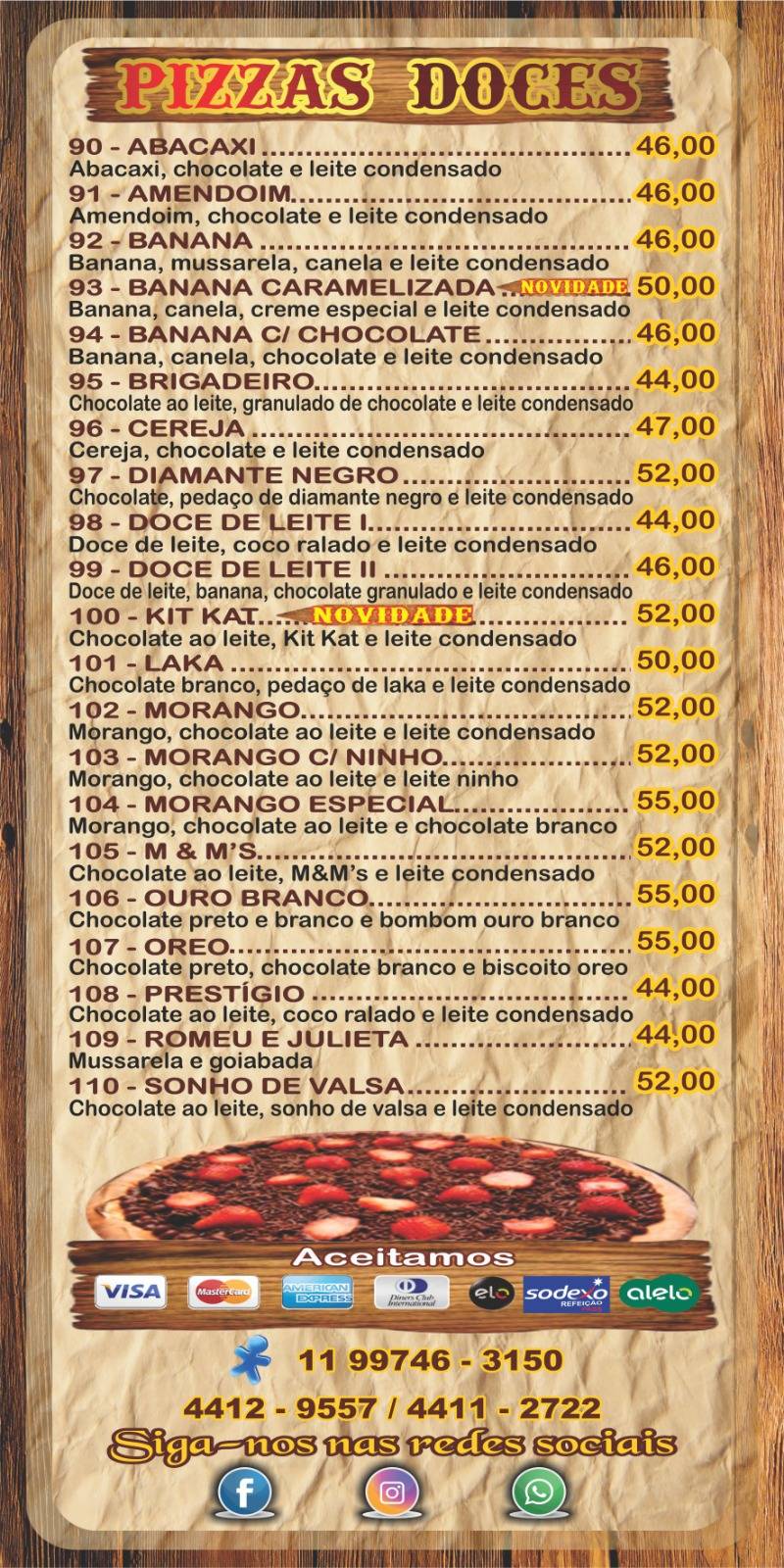 Pizzaria Dona Gertrudes cardápio