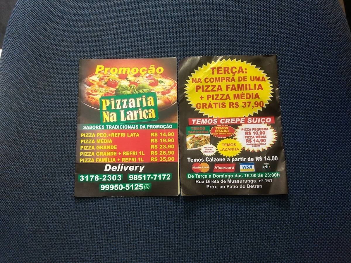 Pizzaria Na Larica cardápio