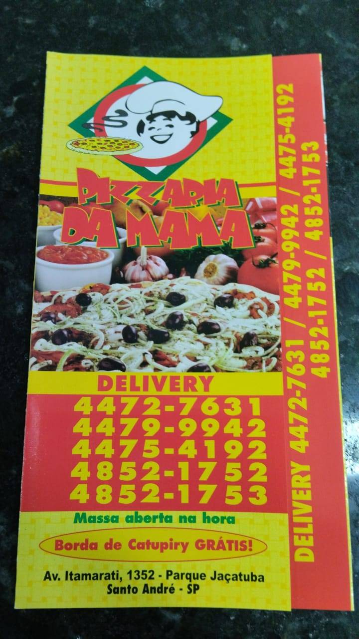Pizzaria da Mama cardápio