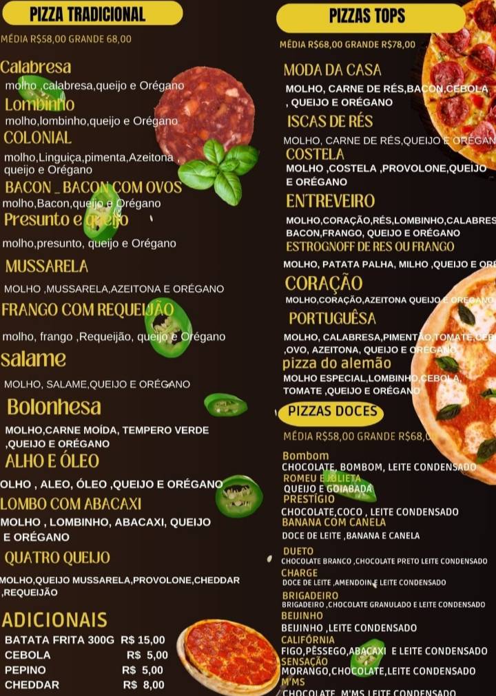 Pizzaria do Alemão cardápio