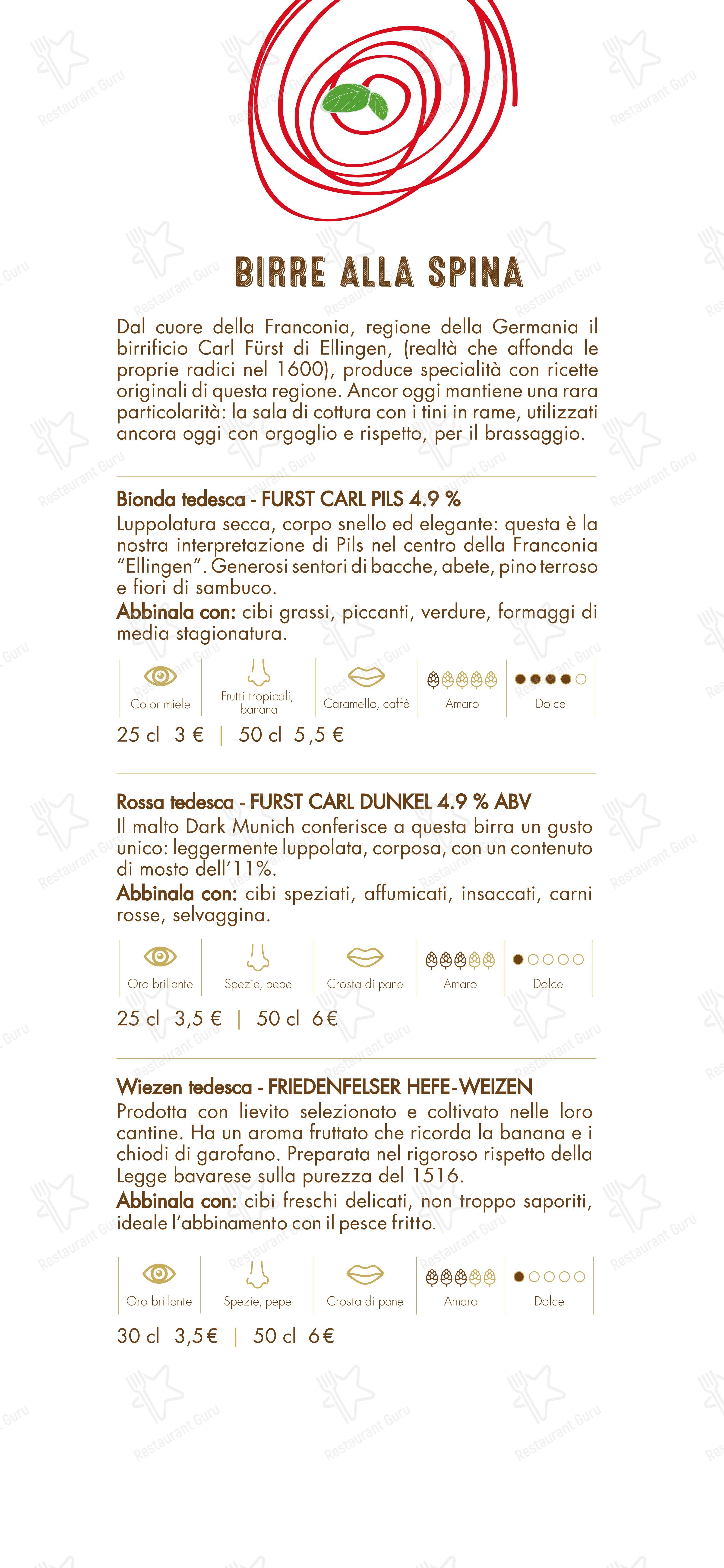 Menu per Pizzeria All'incrocio in Treviso