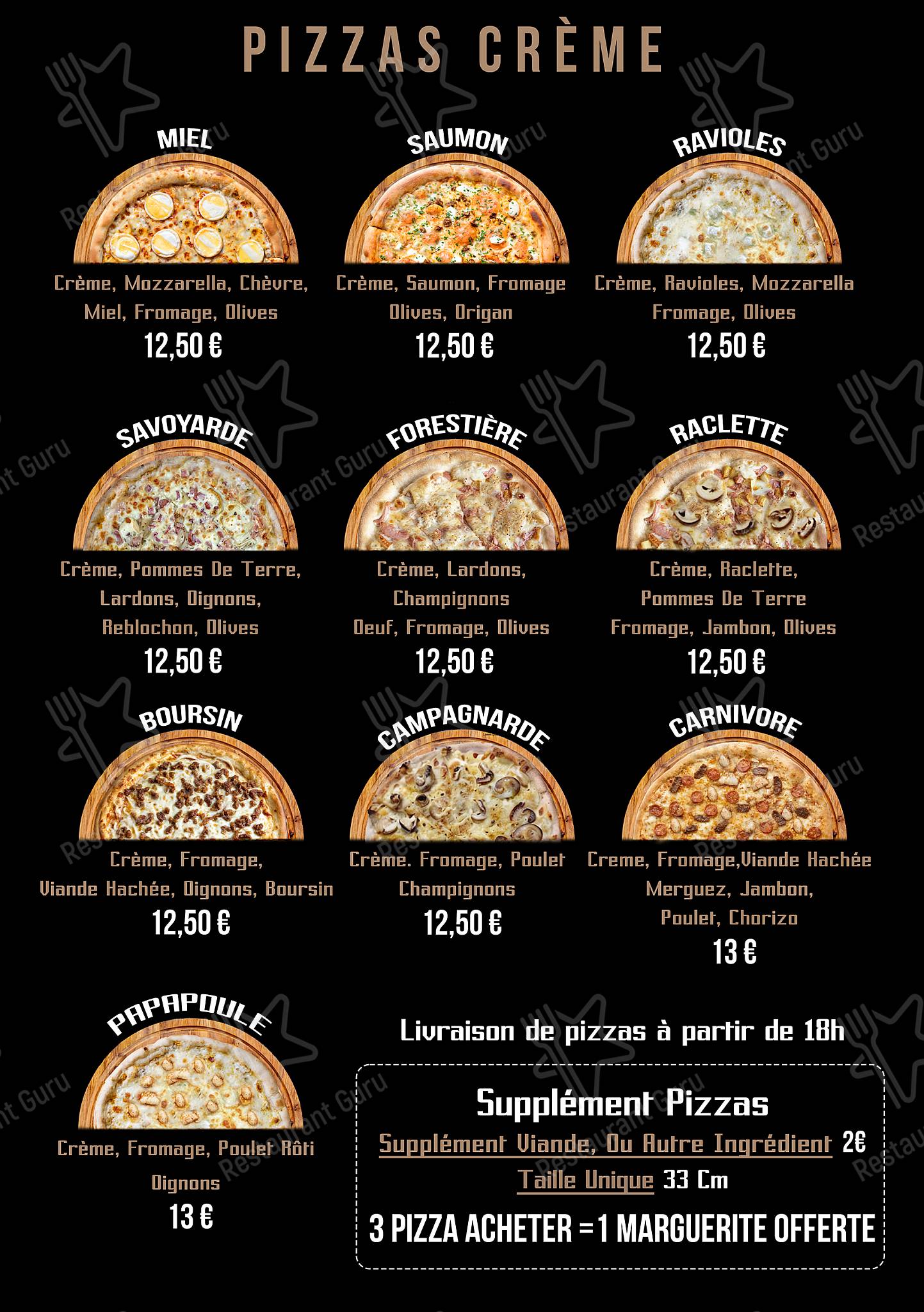 Menu de CHEZ PAPAPOULE