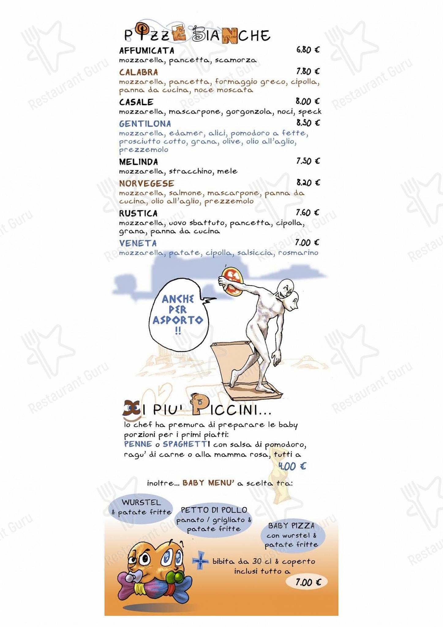 Menu di Pizzeria Ristorante Capovolta - Детское