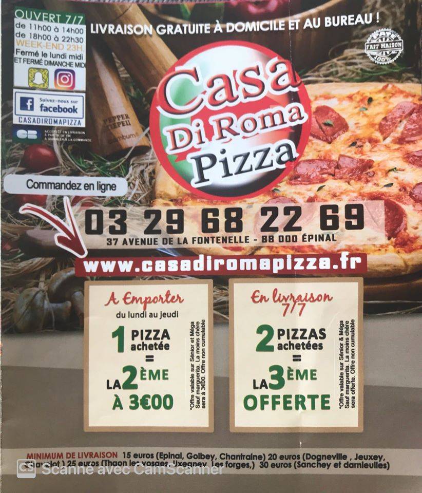 Menu de Casa Di Roma Pizza