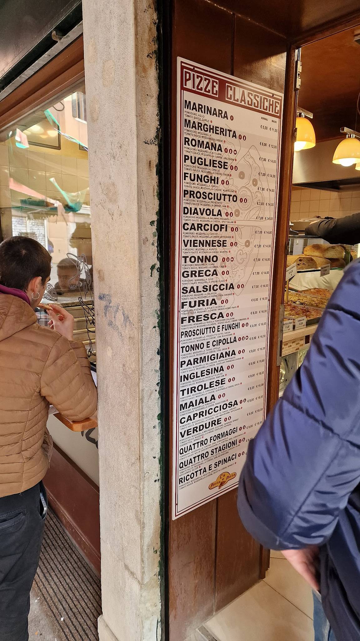Menu di C'è Pizza e Pizza VENEZIA 