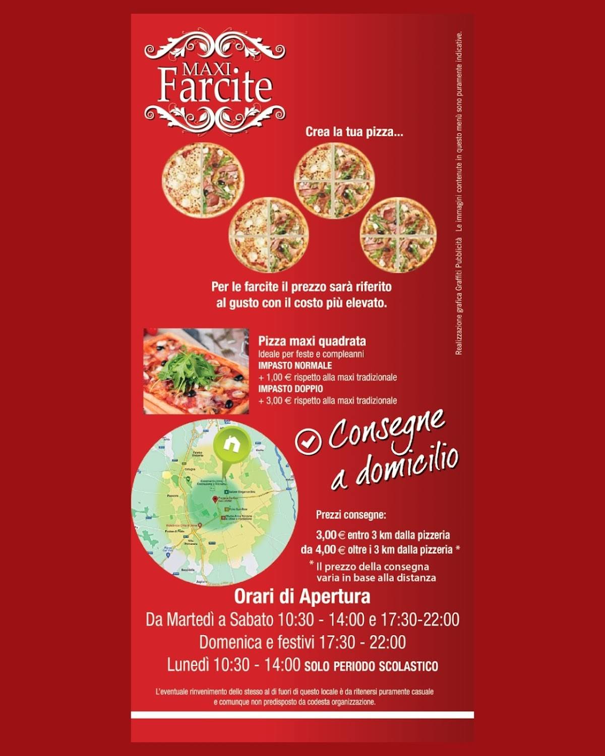Menu di Pizzeria Da Gas Gas - Udine, Centro Studi 