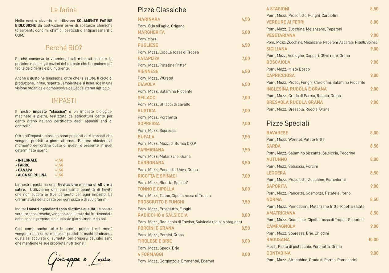 Menu di Doctor Pizza 