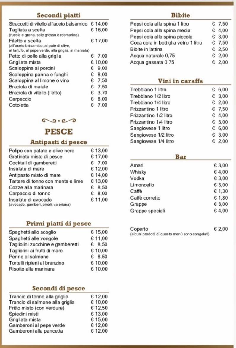 Menu di Pizzeria Domus 