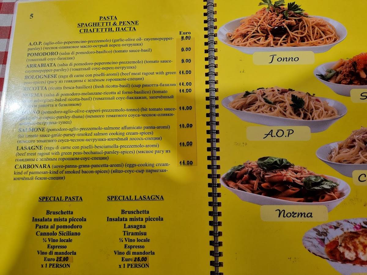 Menu di Gallo Cedrone 