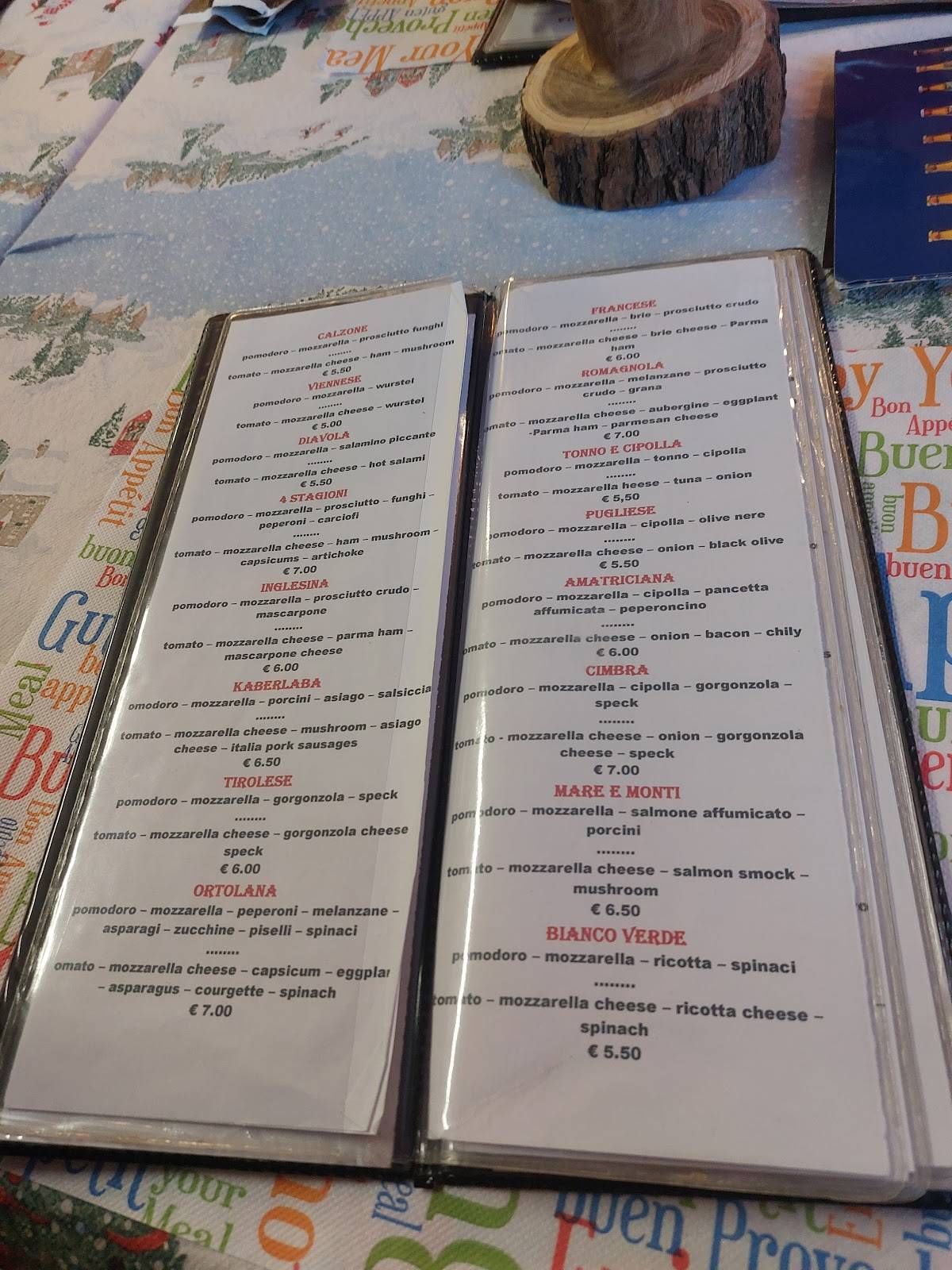 Menu di Albergo Pizzeria Kaberlaba 