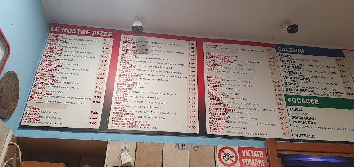 Menu di Pizzeria L'Angolo 