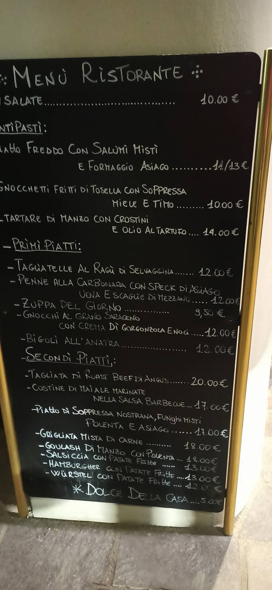 Menu di Pizzeria Ristorante Magia