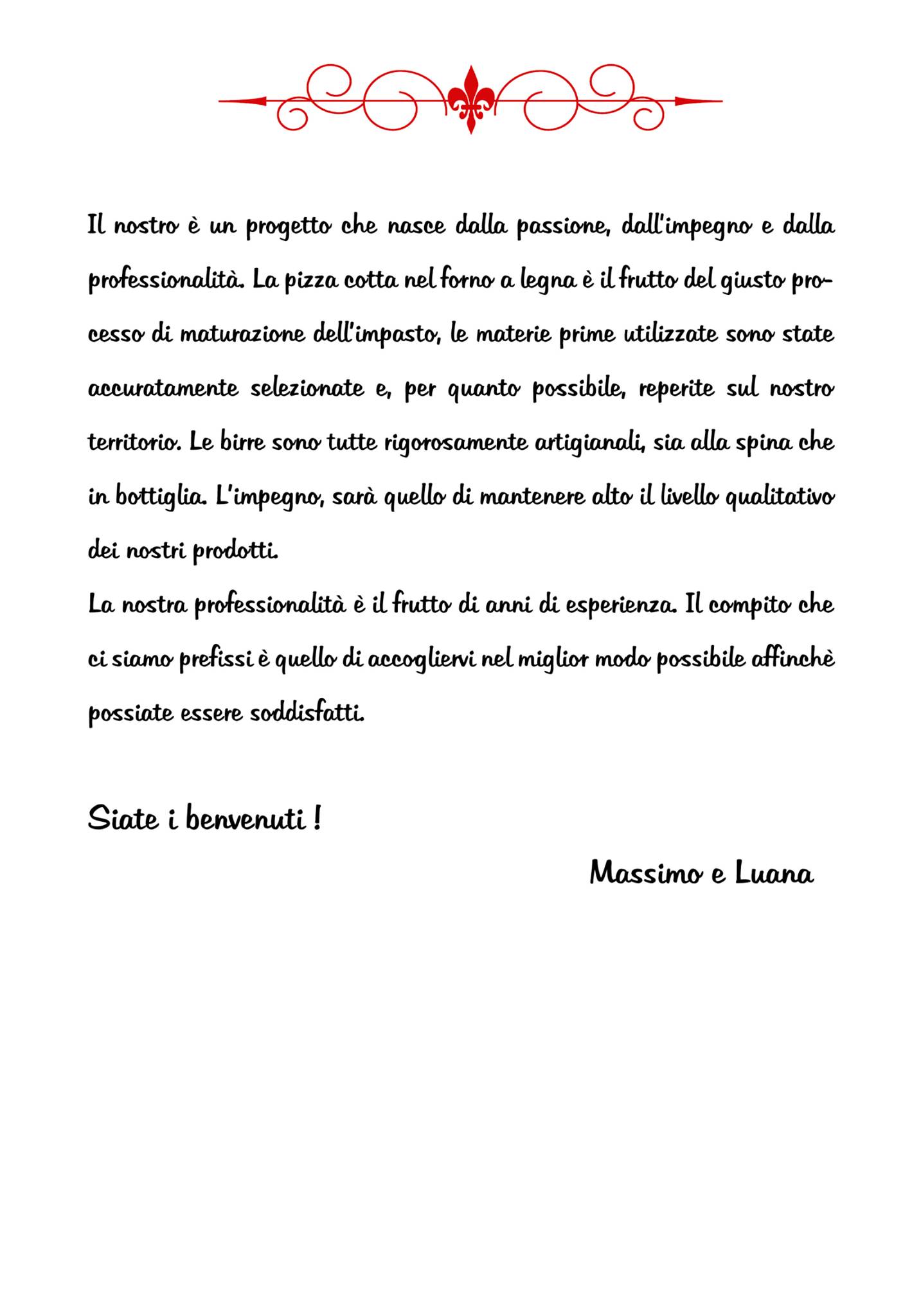 Menu di Pizzeria Malu' 