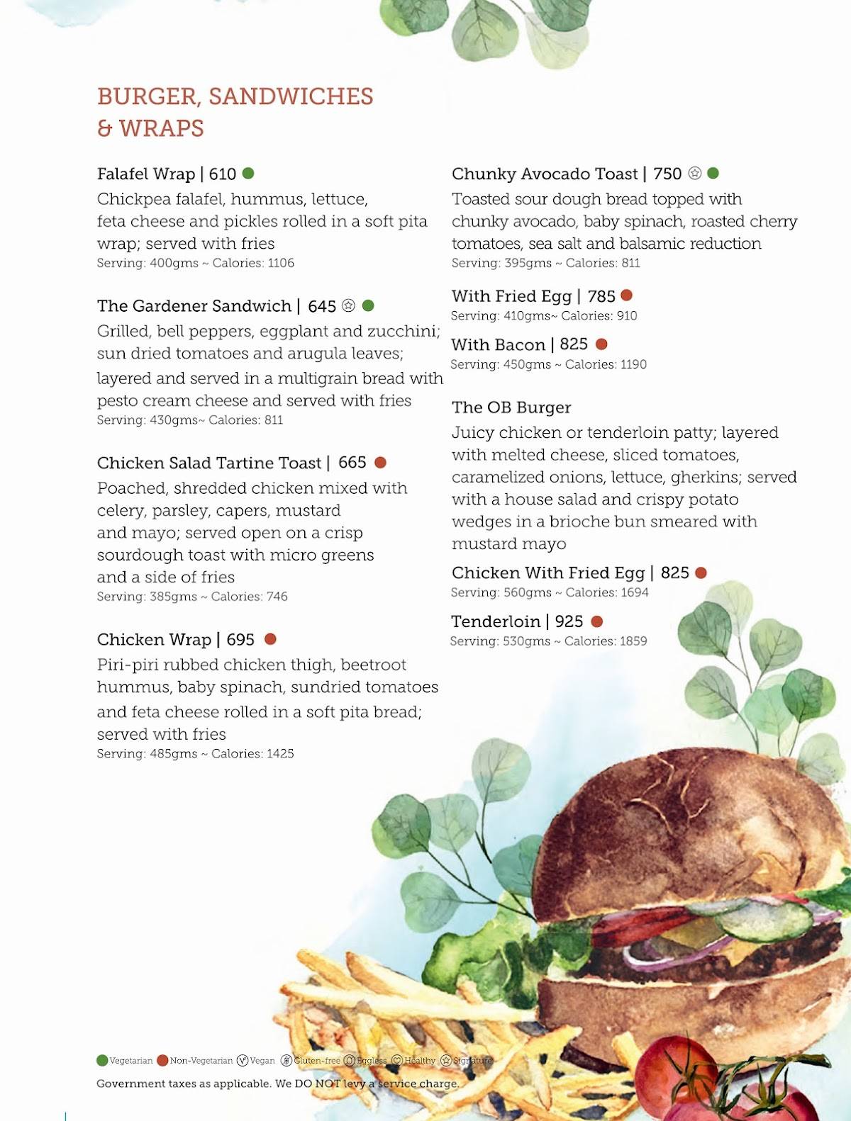 Olive Bistro & Bar menu