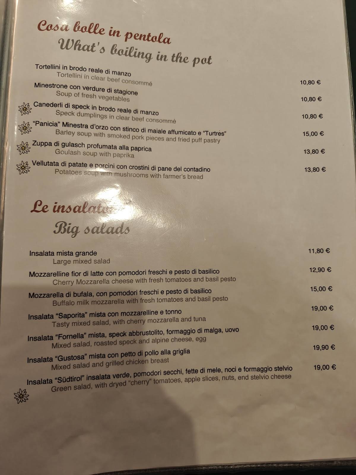 Menu di Pizzeria Fornella 