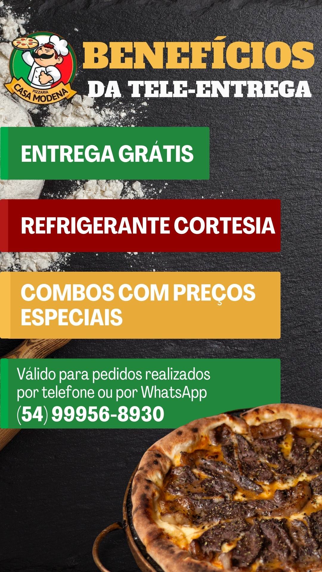Pizzaria Casa Modena Bento Gonçalves cardápio