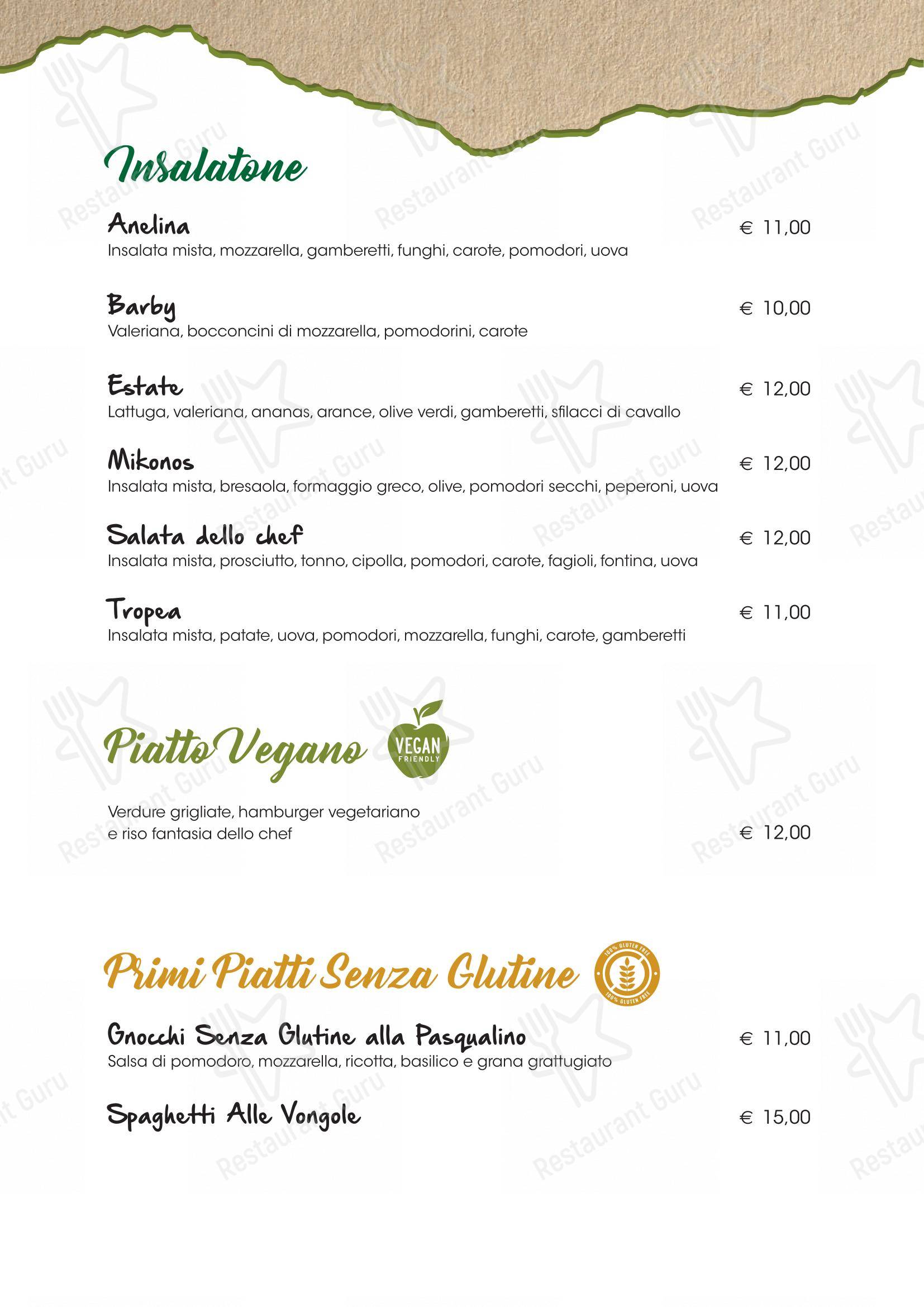Pizzeria Ristorante Capovolta in Padova - Menu