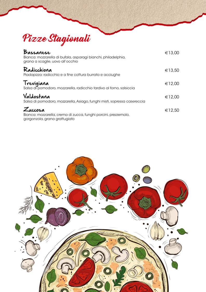 Menu di Pizzeria Ristorante Capovolta 