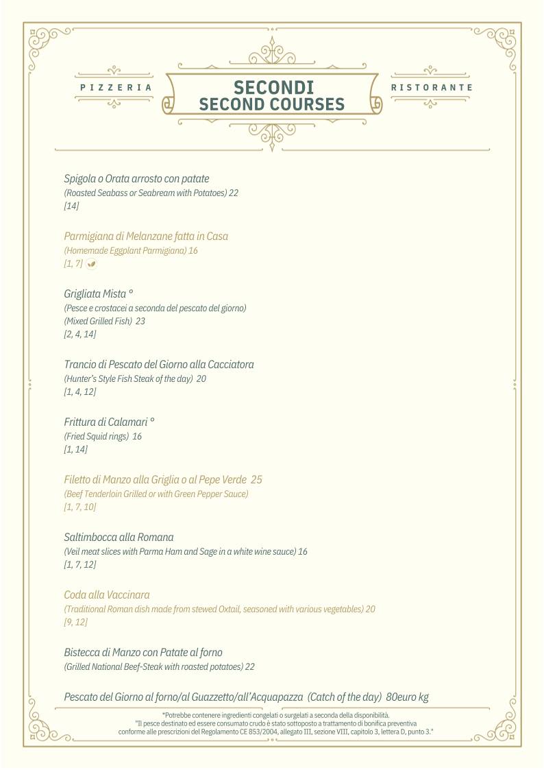 Menu di Ristorante Le Caveau 