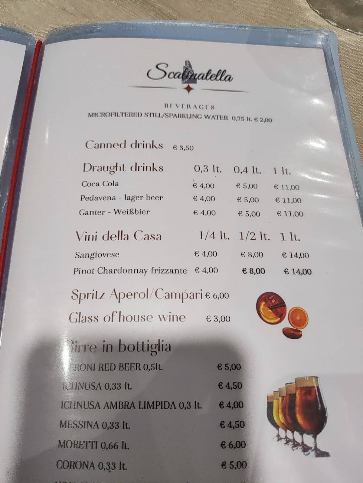 Menu di Pizzeria - Ristorante Scalinatella 