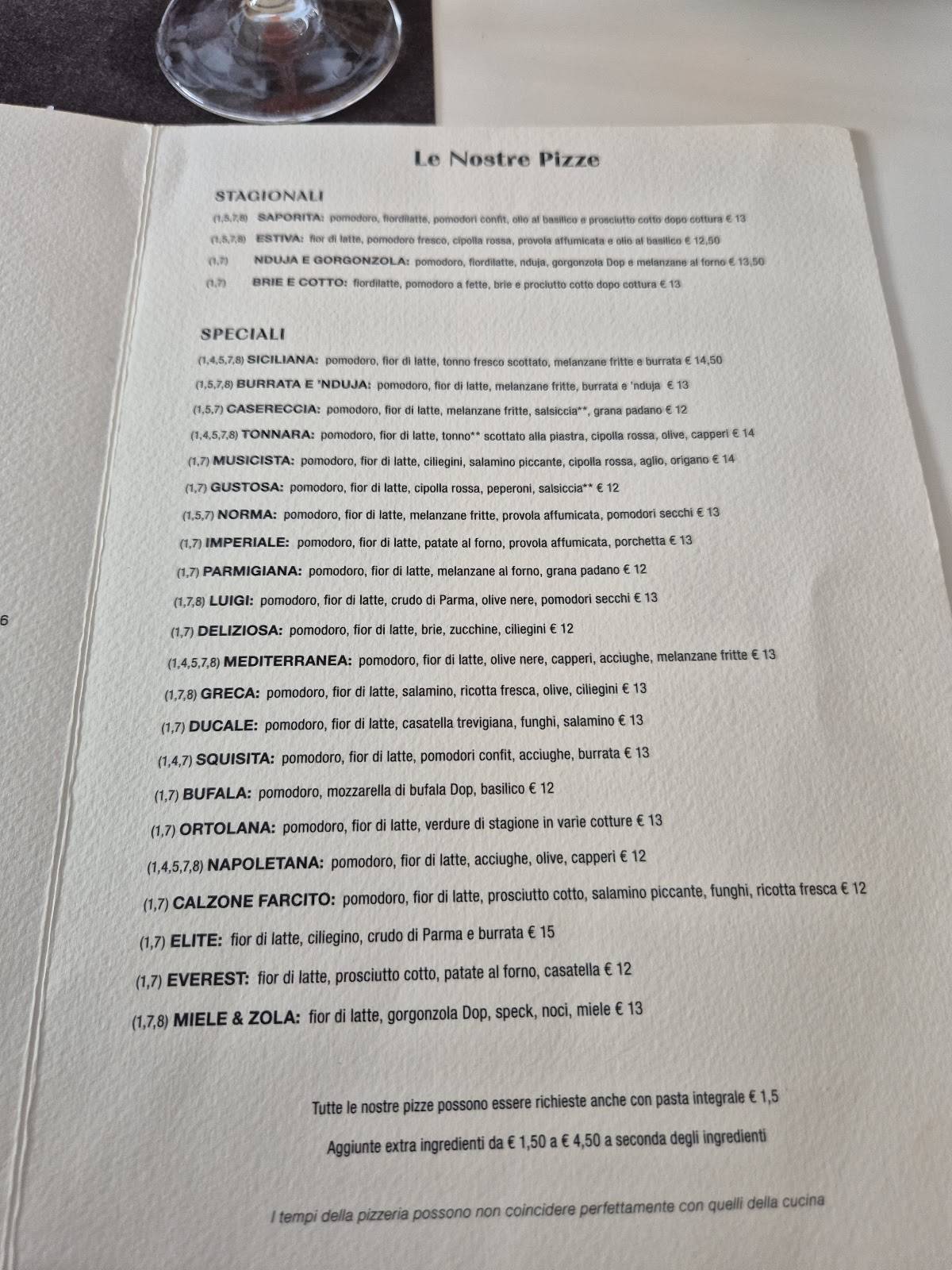 Menu di Pizzeria Ristorantino "da Roberto" 