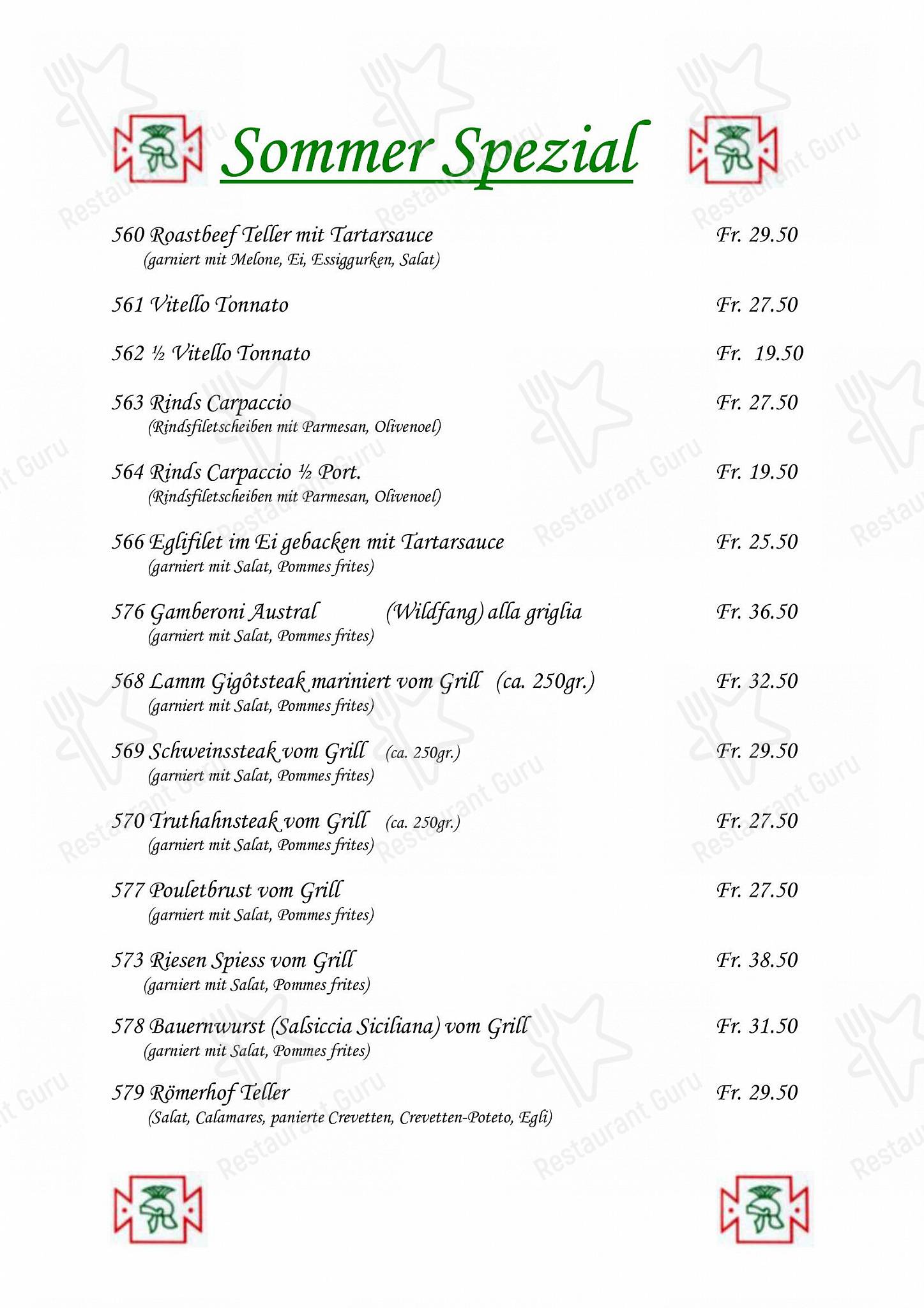 Boronia Catering Menu Pack per Römerhof Augst in Augst