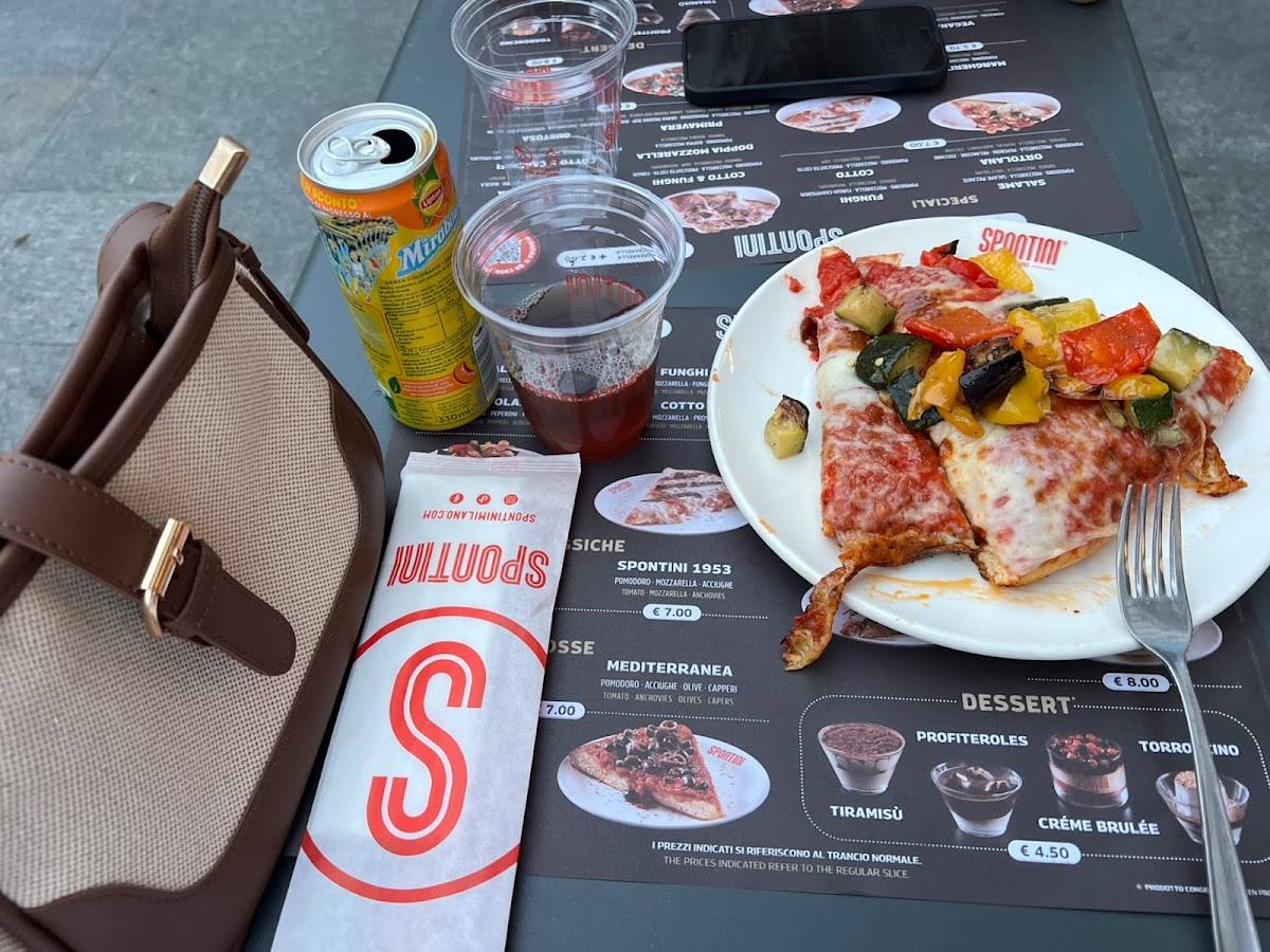 Menu di Spontini Milano 1953 