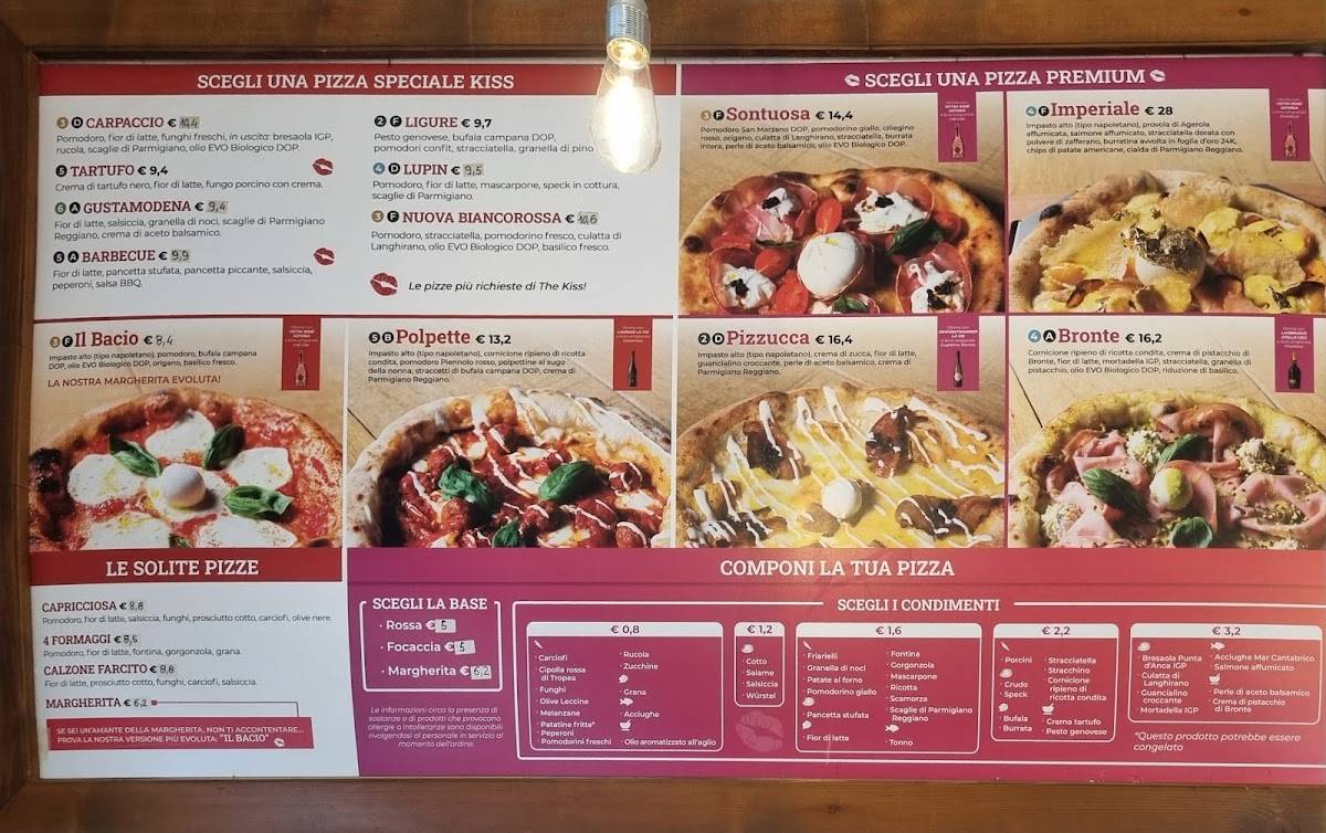 Menu di Pizzeria The Kiss 