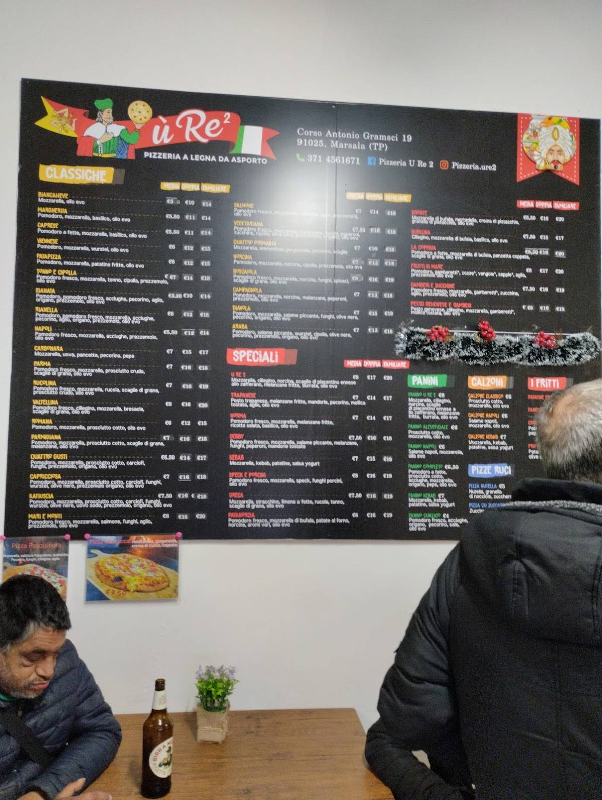 Menu di Pizzeria Ù re 