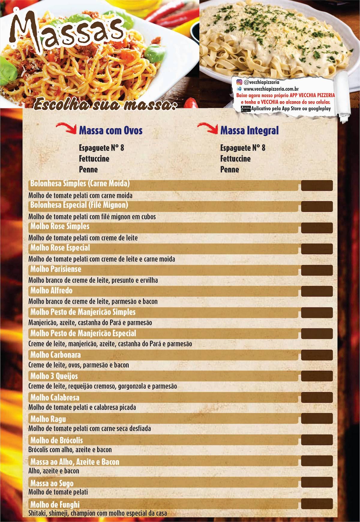 Pizzas Artesanais Delivery - Vecchia Pizzaria cardápio