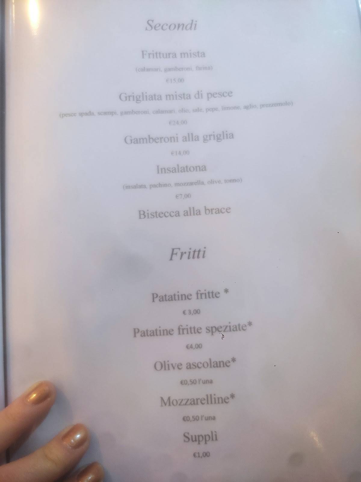 Menu di Pizzeria da Fabrizio 