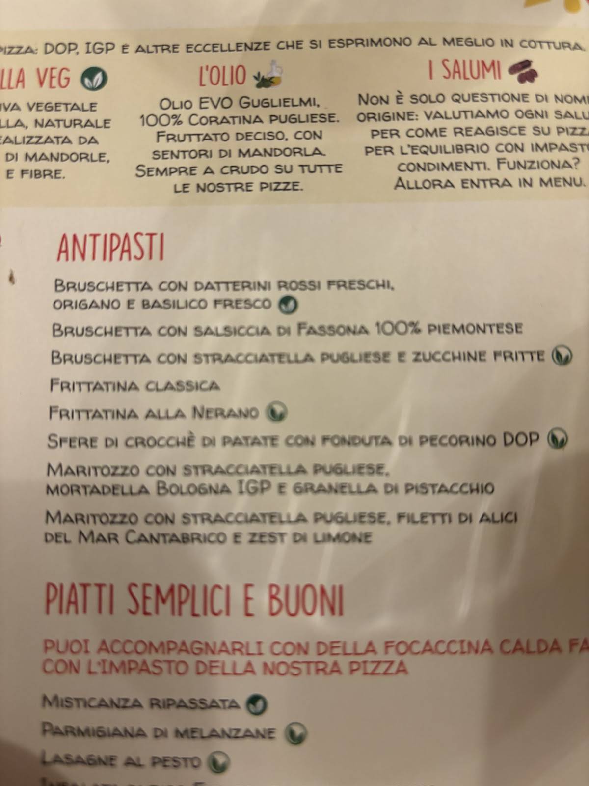 Menu di Pizzium - Viale Andrea Doria 