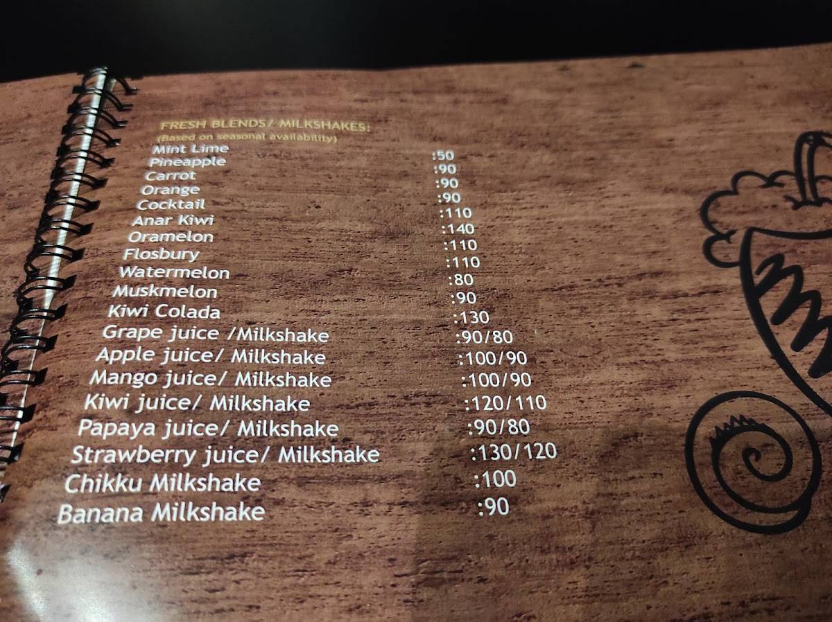 Menu at Cafe, Edappal