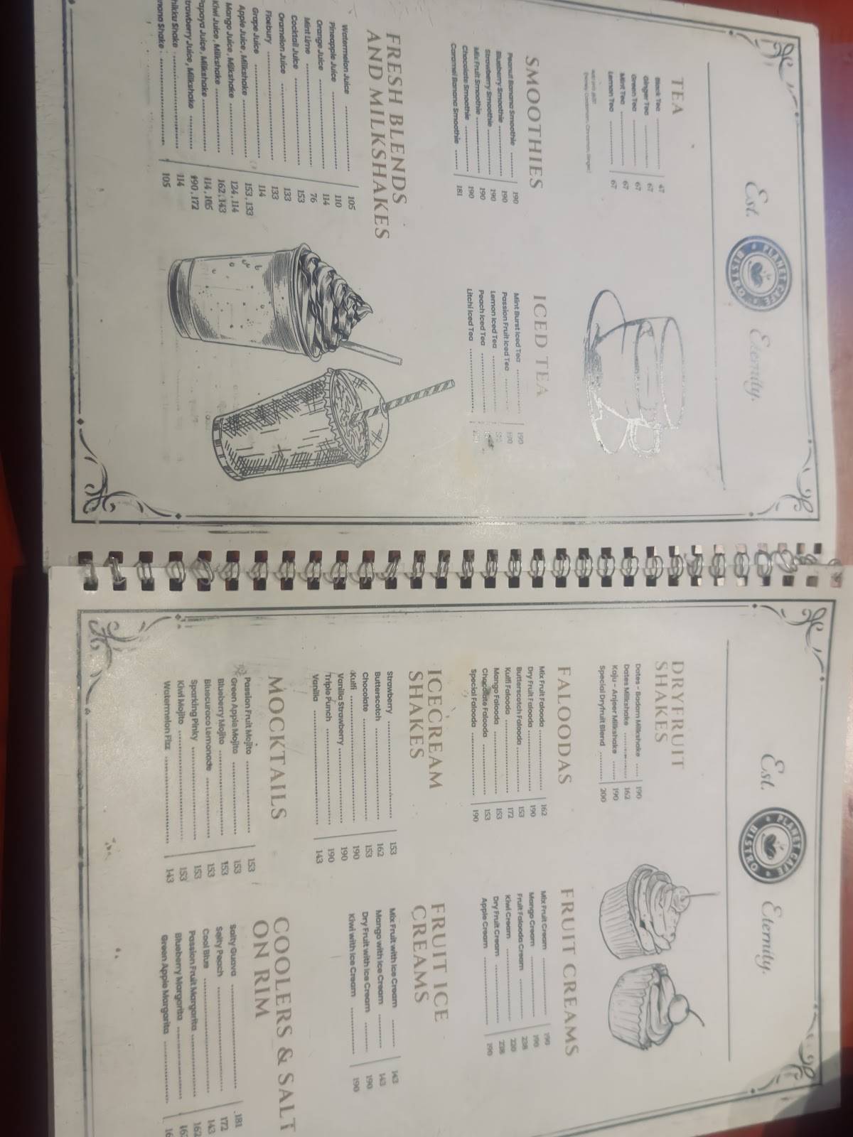 Planet Cafe menu