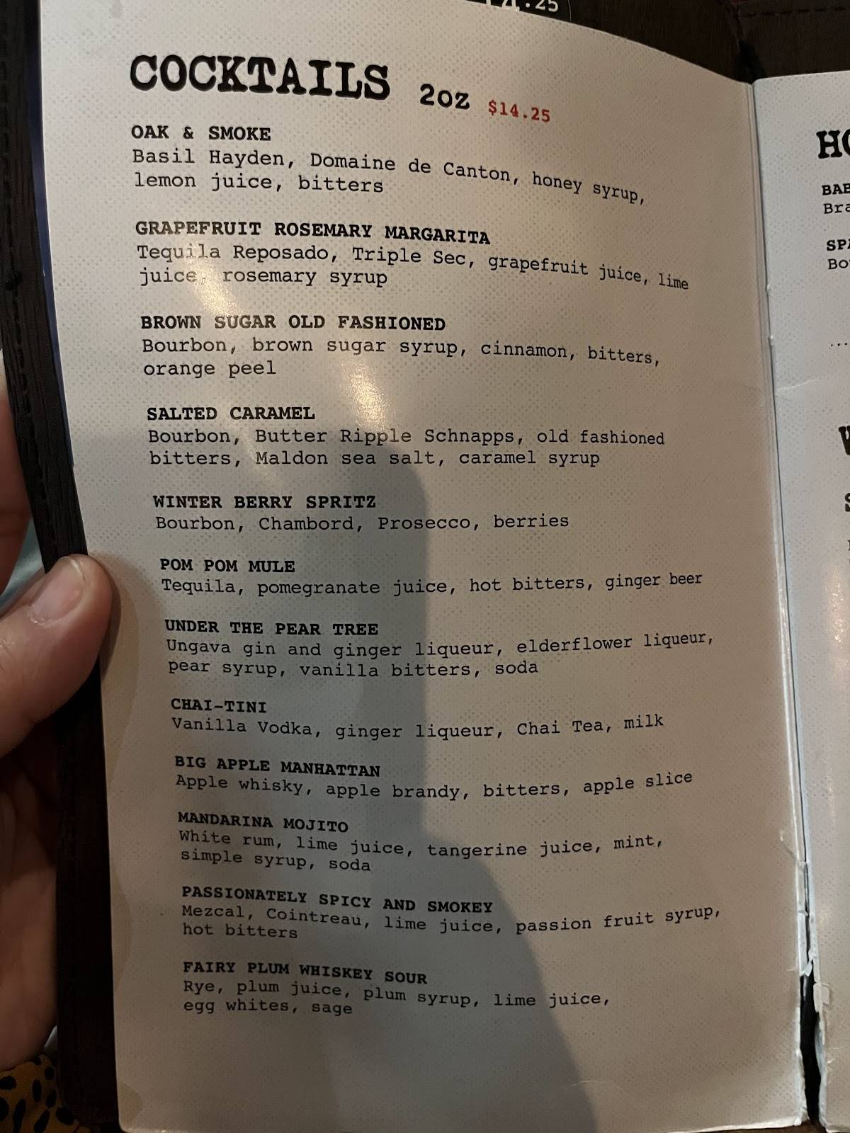 Menu de Plank Restobar Augusta