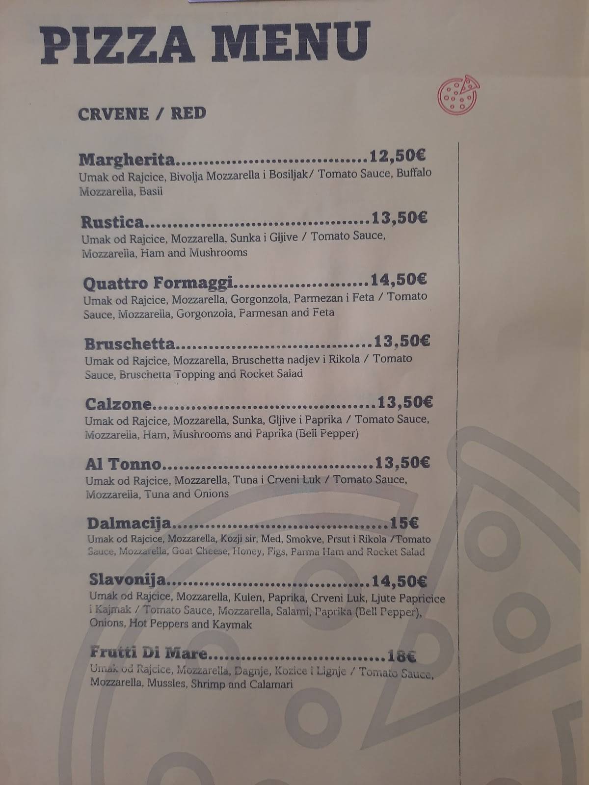 Menu di 2 Monkeys 