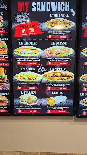 Menu de MY FOOD