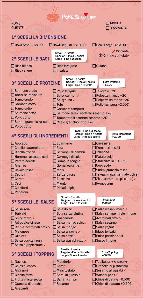 Menu di Poke Sushi Life 