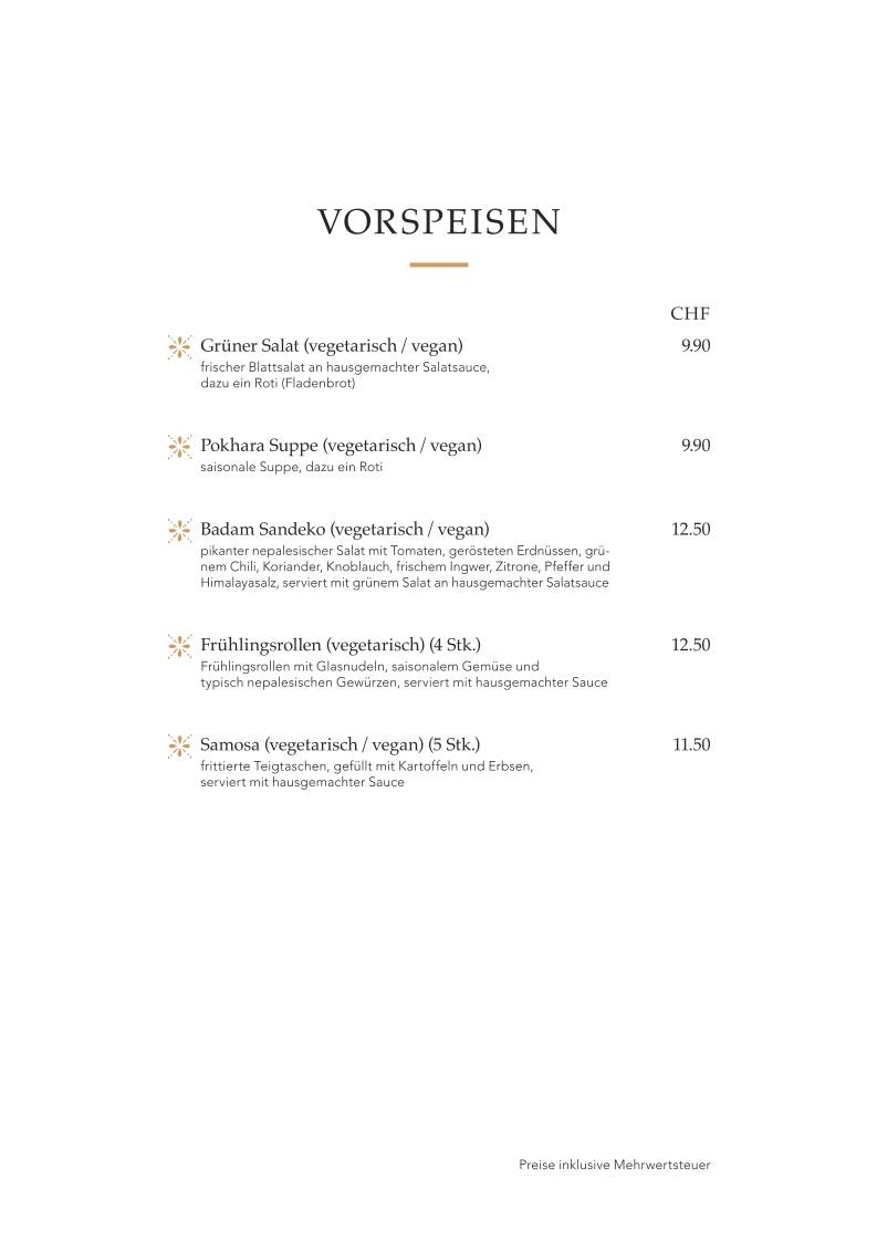 Menu di Pokhara Nepali Kitchen und Take Away 