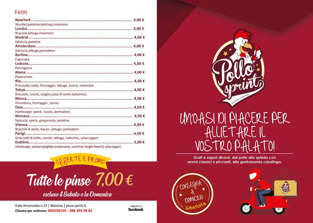 Menu di Pollo Sprint 