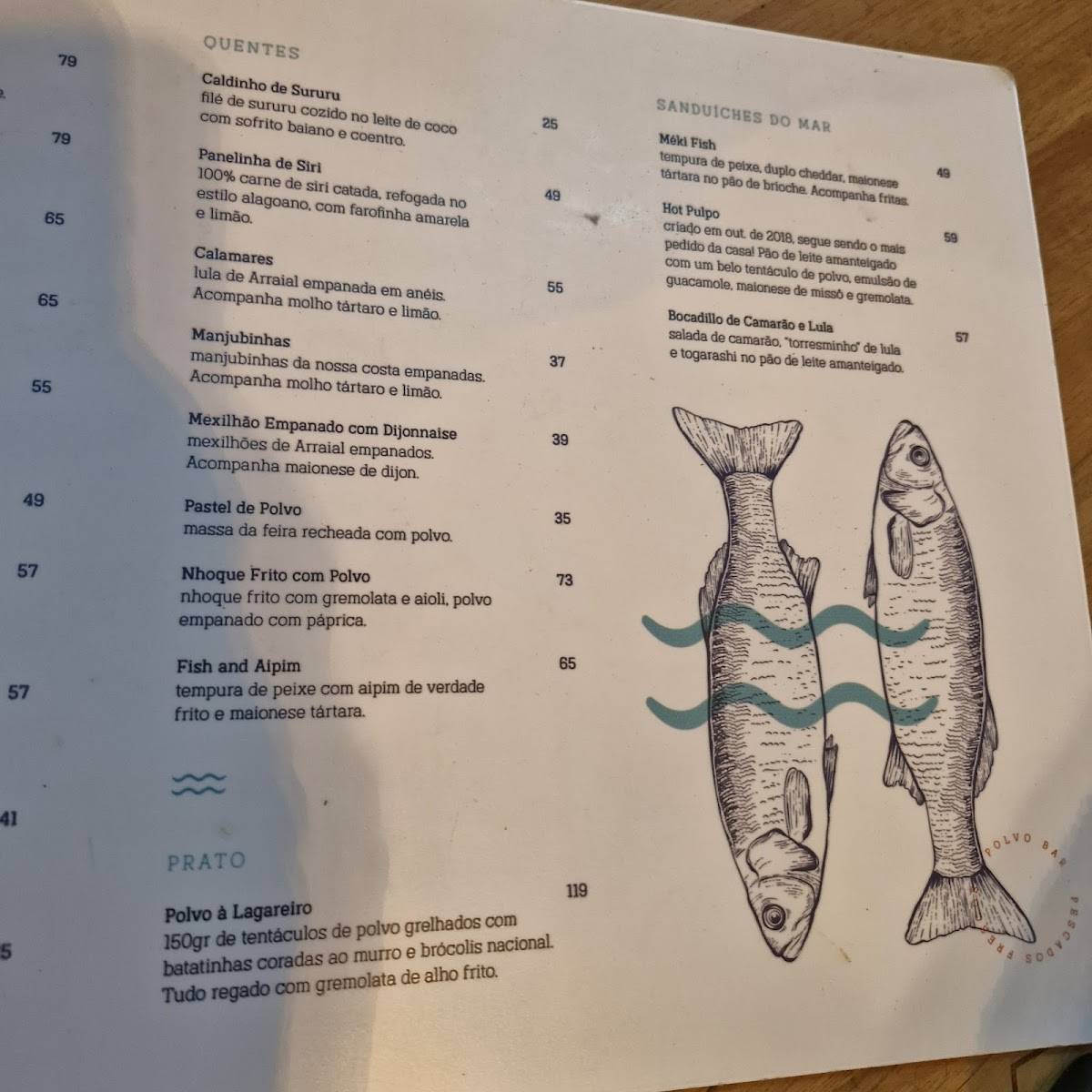 Polvo Bar cardápio