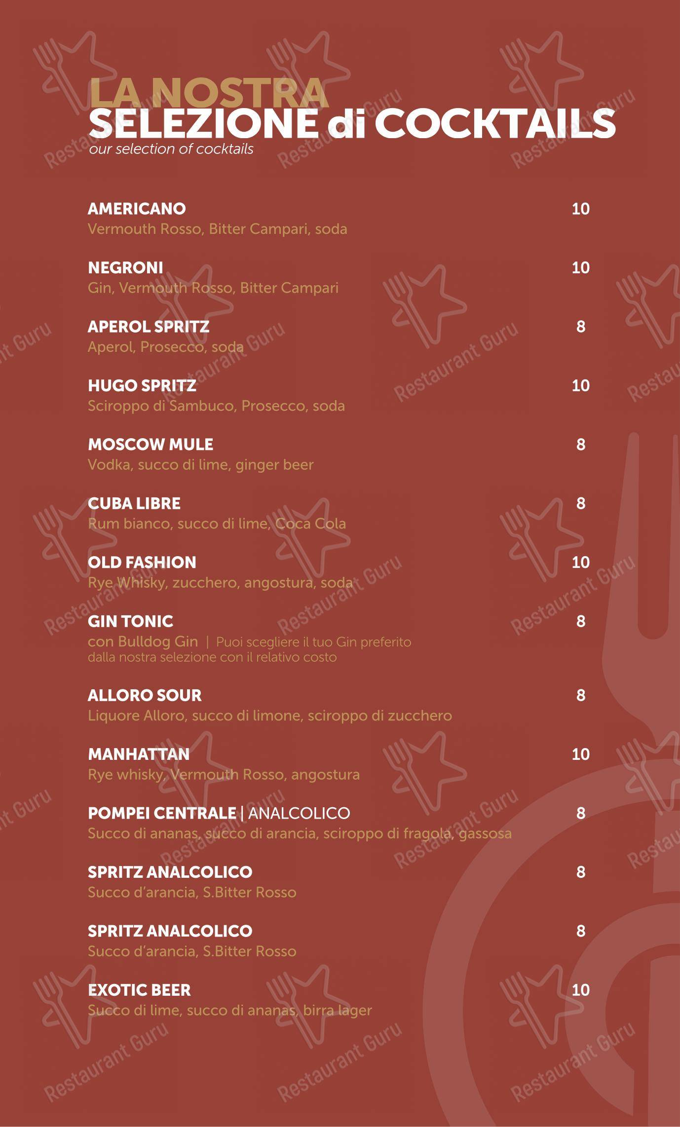 Menu di Pompei Centrale Pizzeria Hamburgheria - 菜单