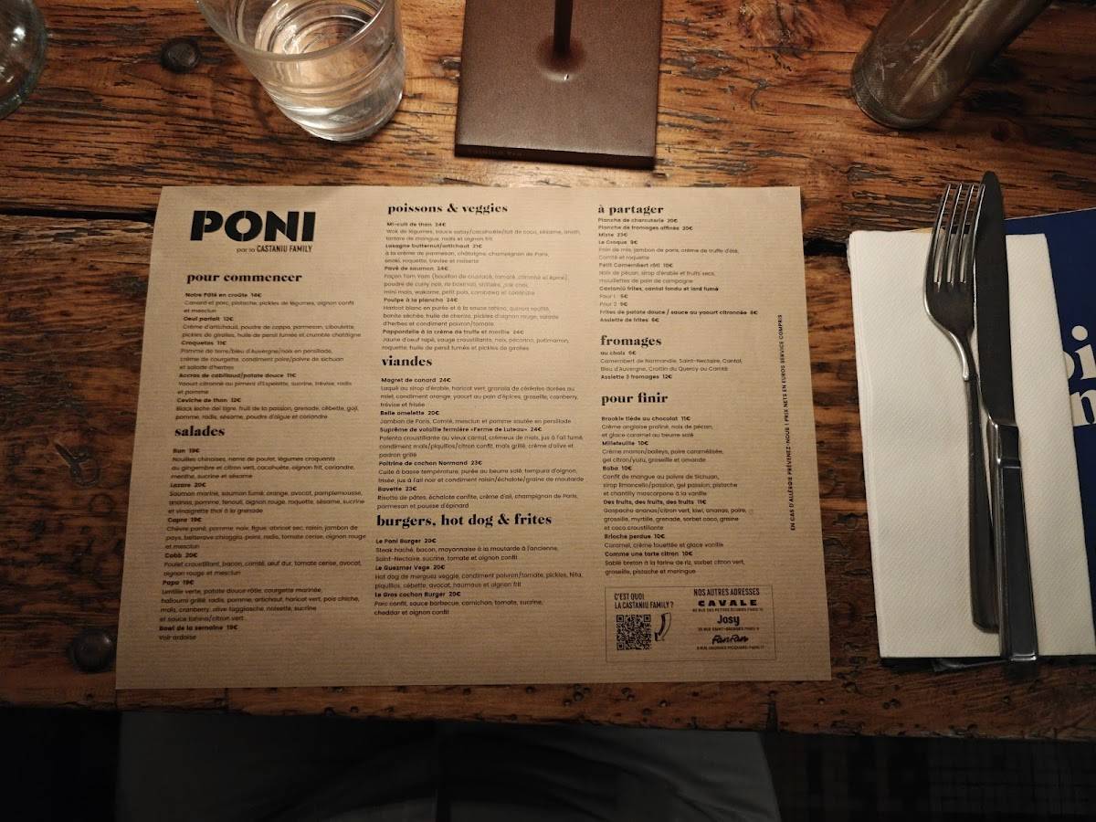 Menu de Poni