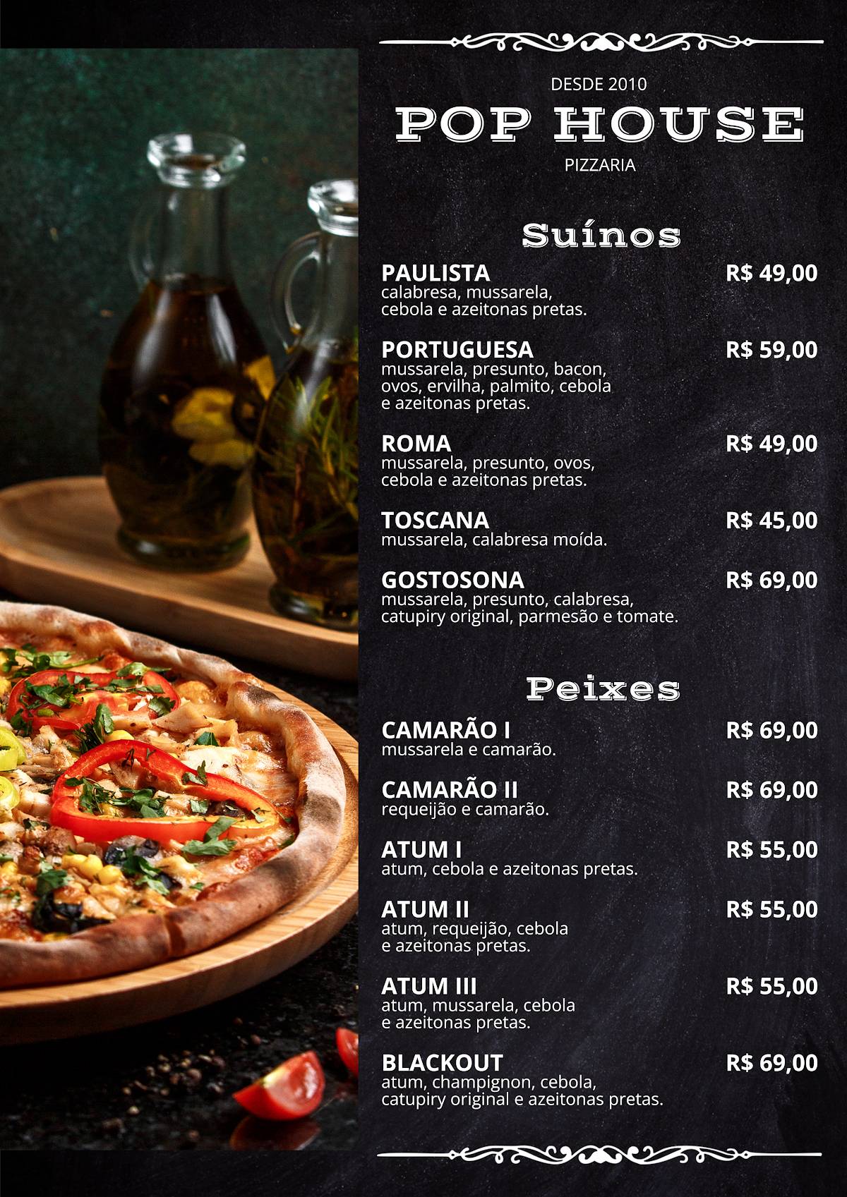 Restaurante Pop House cardápio