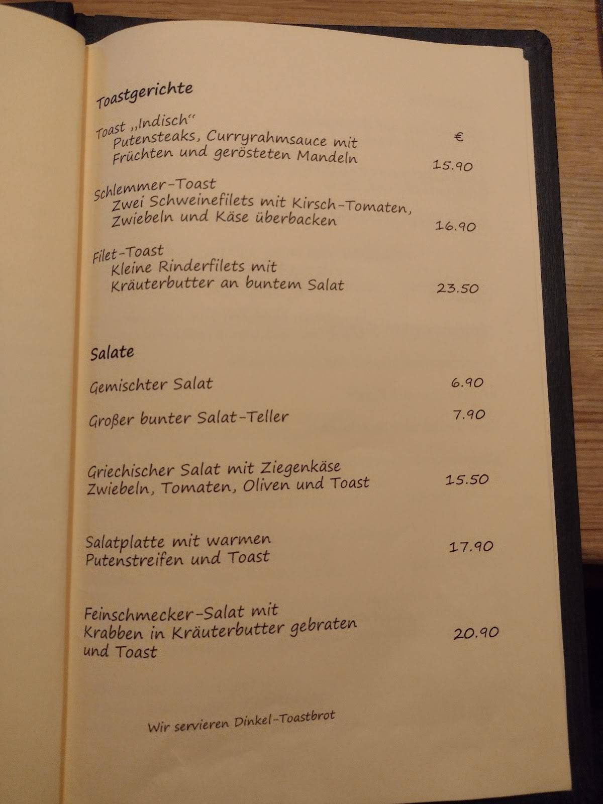 Menu de Poststüble