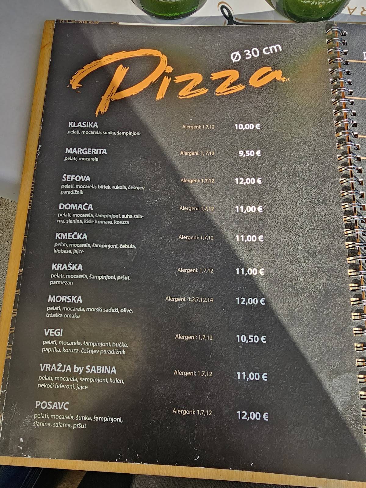 Menu di Pr’ Šefu 
