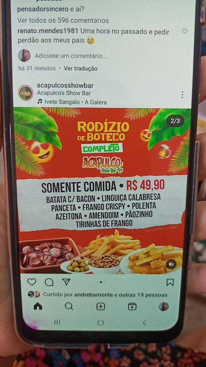 Acapulco Show Bar cardápio