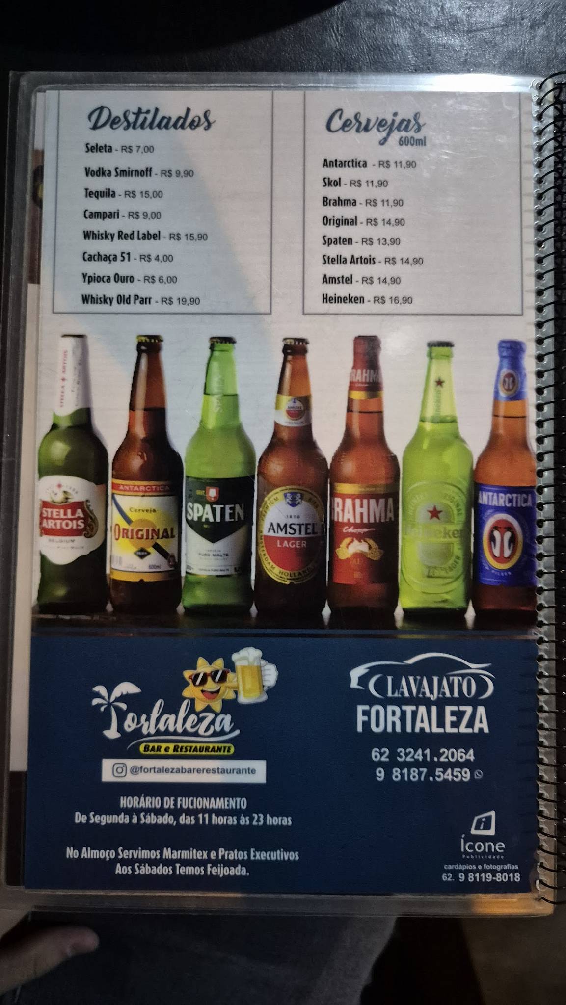 Bar e Restaurante Fortaleza cardápio