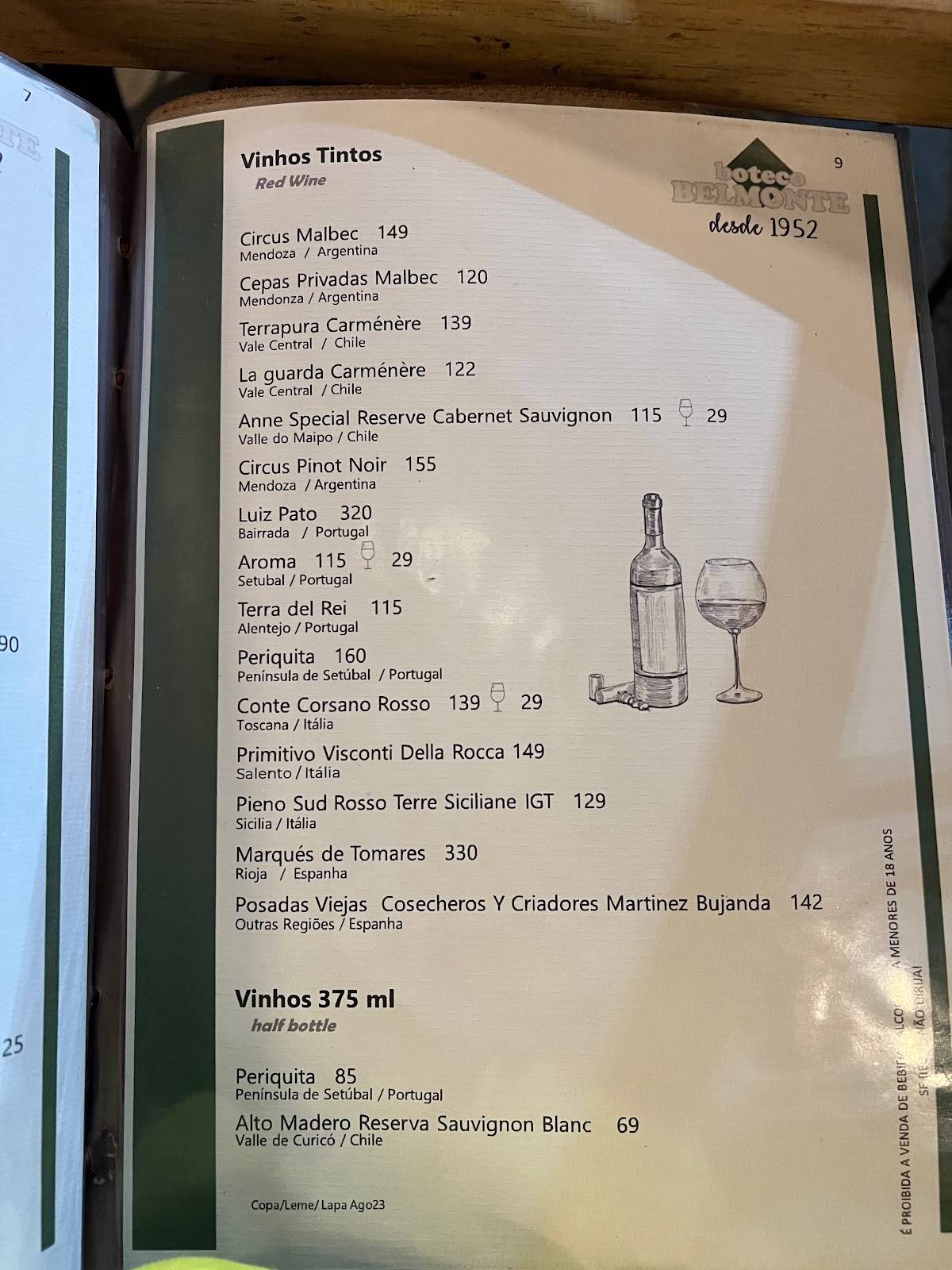 Menu Em Boteco Belmonte Restaurante Rio De Janeiro Av Atl Ntica